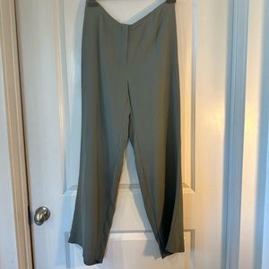 Eileen Fisher Wide Leg Pants in Olive Green